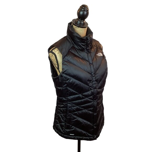 The North Face Womens 550 Down Puffer Vest Medium Black Nylon - Picture 3 of 12